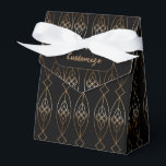 Ballotins Tente déco noire et or<br><div class="desc">*Personnalisez en ajoutant votre texte ou redimensionnez l'image carrelée.</div>