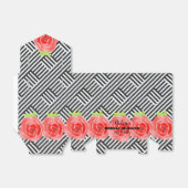 Ballotins Tente Derby Roses Noires Rayures Blanches (Déplié)