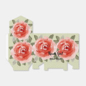 Ballotins Tente florale aux roses rouges aquarelle (Déplié)