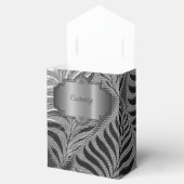 Ballotins Tente Motif Feuille Argent (Ouvert)