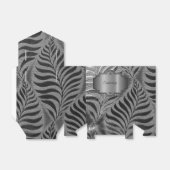 Ballotins Tente Motif Feuille Argent (Déplié)