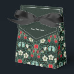 Ballotins Tente personnalisée piège de Vénus botanique victo<br><div class="desc">Offrez des cadeaux, des faveurs de fête, des échantillons et des marchandises dans de magnifiques boîtes personnalisées présentant une représentation détaillée d'un piège de Vénus et d'un papillon bleu dans le style orné du 19e siècle. Personnalisez le rabat et l'arrière de cette boîte de tente avec un message, un poème,...</div>