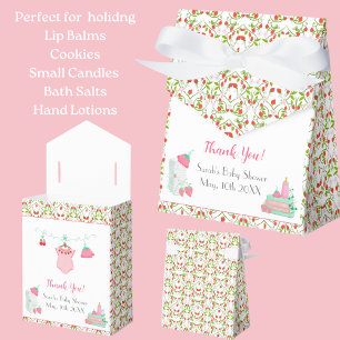 Ballotins Tenue de bébé fraise avec motif Baby Shower