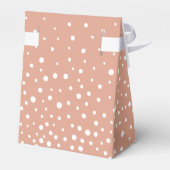Ballotins Terracotta and white polka dot pattern wedding (Arrière)