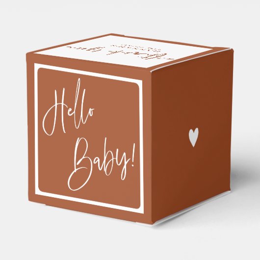 Ballotins Terracotta Bohemian Earthy Hello Baby shower (Arrière)