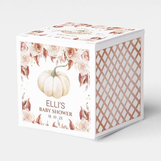 Ballotins Terracotta Boho Floral Petit Baby shower Citrouill (Verso)