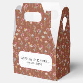 Ballotins Terracotta Fleur sauvage Mariage Favor Box (Ouvert)