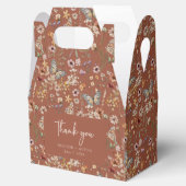 Ballotins Terracotta Floral Boho mariage Favor Box (Ouvert)
