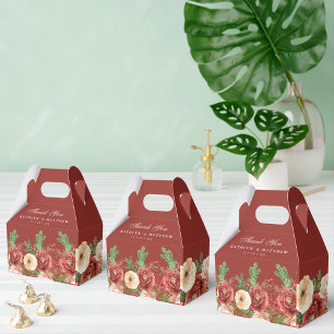 Ballotins Terracotta Floral Pine de Noël Mariage