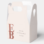 Ballotins Terracotta moderne grand Mariage initial personnal (Ouvert)