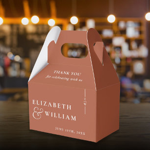 Ballotins Terracotta Moderne Monogram Mariage Merci