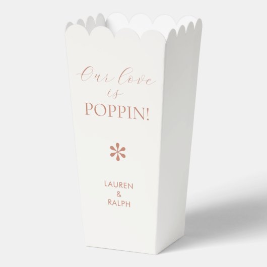 Ballotins Terracotta | Popcorn de mariage à écriture minimal (Recto)