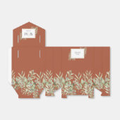 Ballotins Terracotta Verdure Feuillage Monogramme Mariage (Déplié)