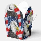 Ballotins Tête de Bald Eagle et drapeau américain (Ouvert)