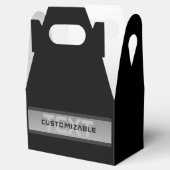 Ballotins Texte calqué moderne personnalisable | Noir & Gris (Ouvert)