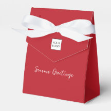 Texte de logo rouge pour emballage promotionnel d'