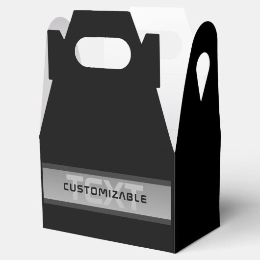 Ballotins Texte en calques personnalisable moderne | Noir et (Ouvert)