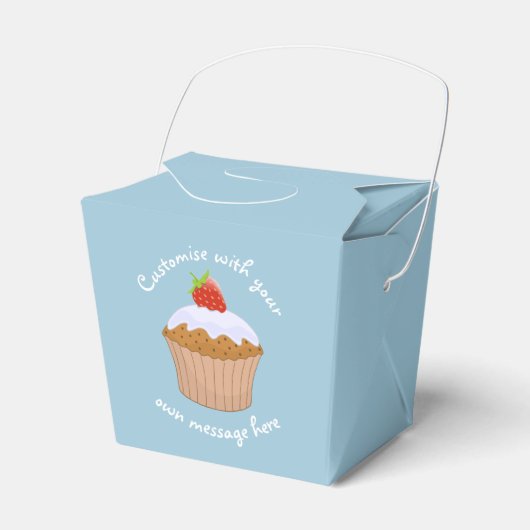 Ballotins Texte personnalisé Mignon Bun aux fraises Bleu (Verso)
