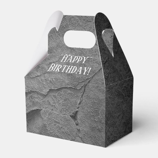 Ballotins texture rocheuse gris foncé pour anniversaire (Verso)