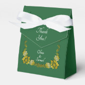 Ballotins Thank You, Emerald Green & Gold Wedding  (Verso)