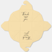 Ballotins Thank you from add name yellow Pastel boho wedding (Déplié)