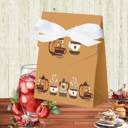 Ballotins Thé dans l'après-midi avec une théière en terre po