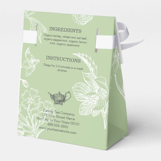 Ballotins Thé vert - Emballage de thé à la feuille perdue Pe (Arrière)