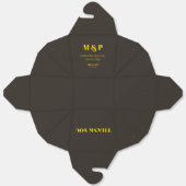 Ballotins Thème de Mariage doré noir riche (Déplié)