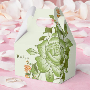 Ballotins Thème de Mariage Floral Rose vert