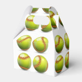 Ballotins Thème de softball jaune fête d'anniversaire (Verso)