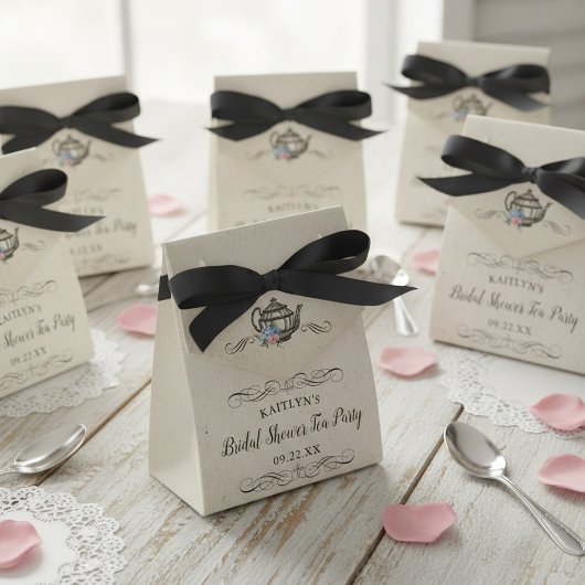 Ballotins Thème élégant de thé à la mode rétro | Enterrement