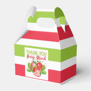 Ballotins Thème fraise Anniversaire Merci Berry Beaucoup