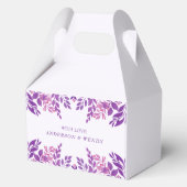 Ballotins Thème Mariage Feuille violet (Verso)