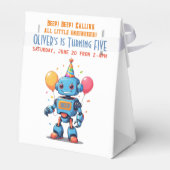 Ballotins thème robot avec aquarelle ballons (Arrière)