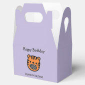 Ballotins Tigre brun mignon visage violet (Ouvert)