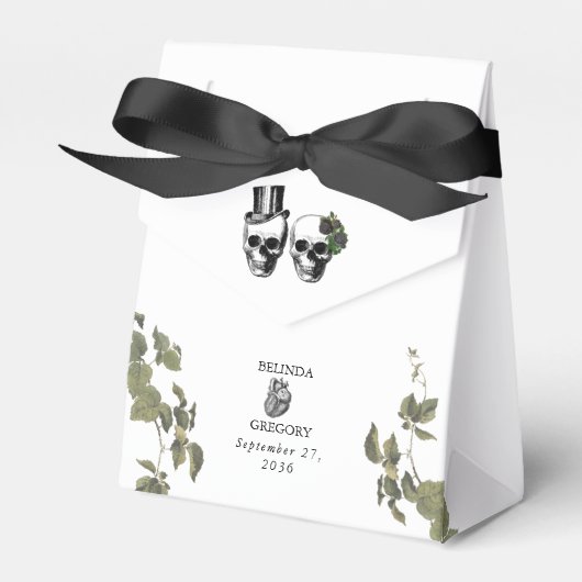 Ballotins Til Death Coeur gothique Mariage des crânes florau (Verso)