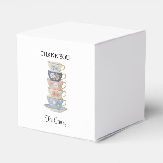 Ballotins Time for Tea Bridal Shower Favor Boxes (Arrière)