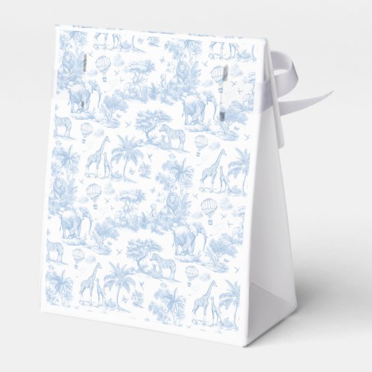 Ballotins TOILE Bleu Safari animal bébé garçon douche (Arrière)