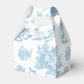 Ballotins Toile bleue et blanche de Jouy Baby shower (Arrière)