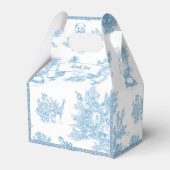 Ballotins Toile bleue et blanche de Jouy Baby shower (Arrière)