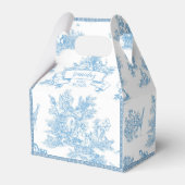 Ballotins Toile bleue et blanche de Jouy Baby shower (Verso)