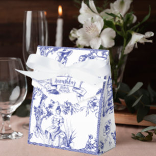Ballotins Toile bleue et blanche de Jouy Fête des mariées