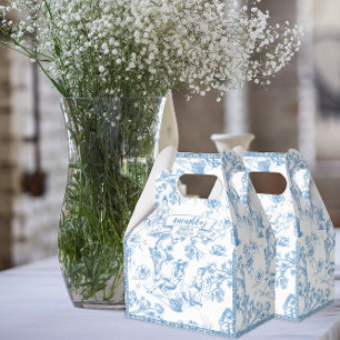 Ballotins Toile bleue et blanche de Jouy Fête des mariées