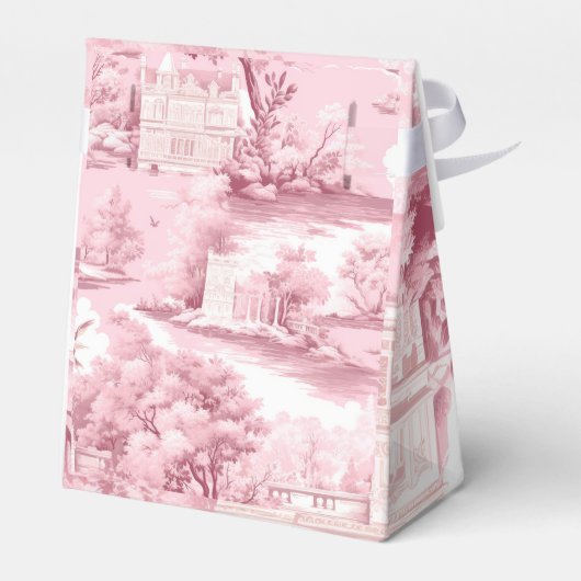 Ballotins Toile de Jouy Coquette Rose Mariage (Arrière)
