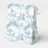 Ballotins Toile de Jouy Français bleu poussiéreux Douche nup (Arrière)