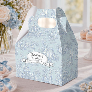 Ballotins Toile de Jouy Monogram Bleu Gris Vintage