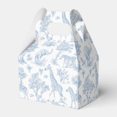 Ballotins Toile de Jouy Safari animaux bleu poussiéreux élég (Arrière)