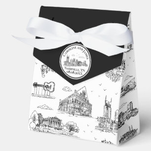 Ballotins Toile de Nashville Noir et Blanc