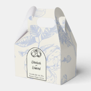 Ballotins Toile Florale Bleu Français Riche Floral