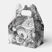 Ballotins Toile florale en gris noir et blanc n° 3 (Verso)